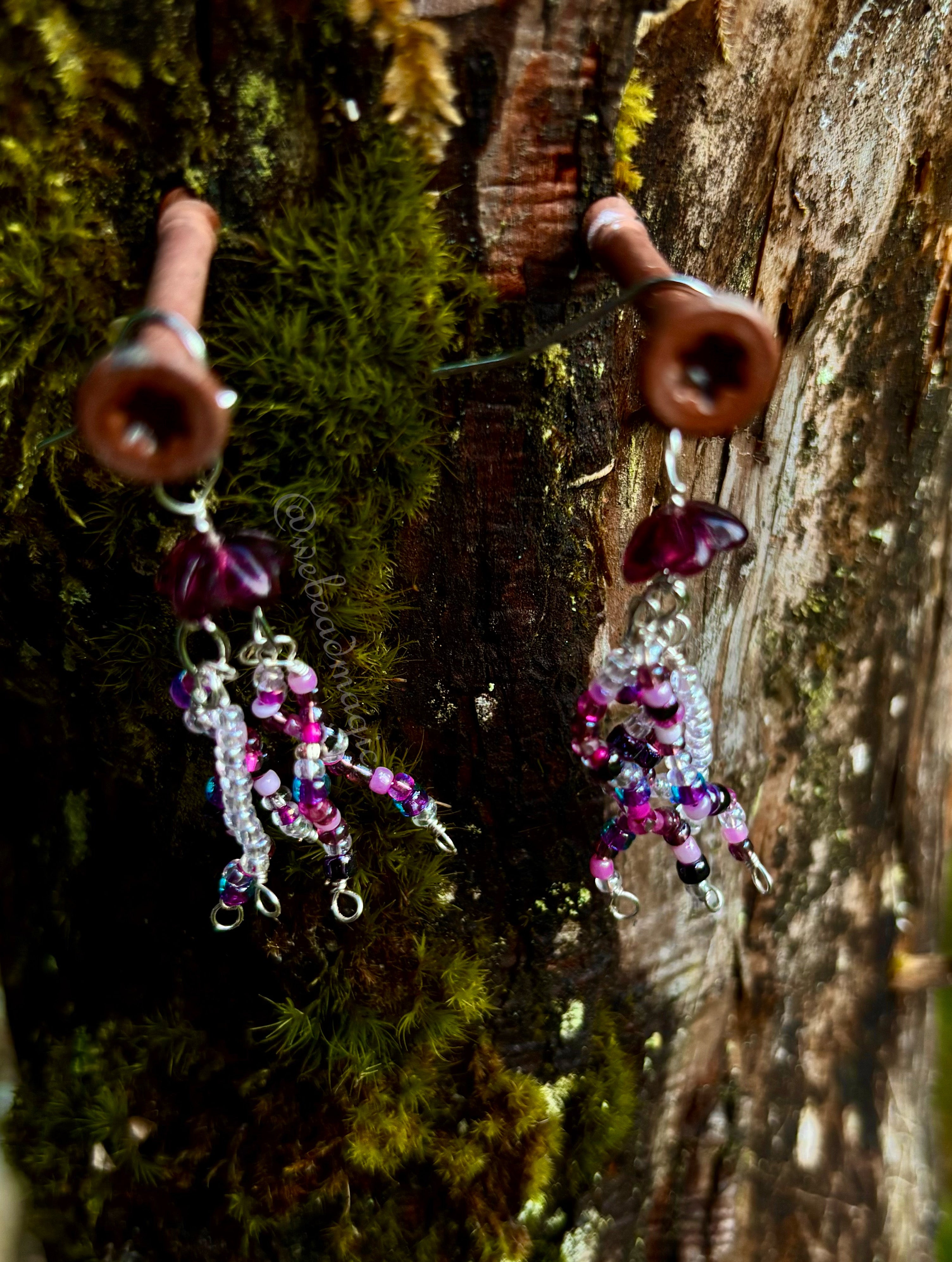 Amethyst jellyfish earrings