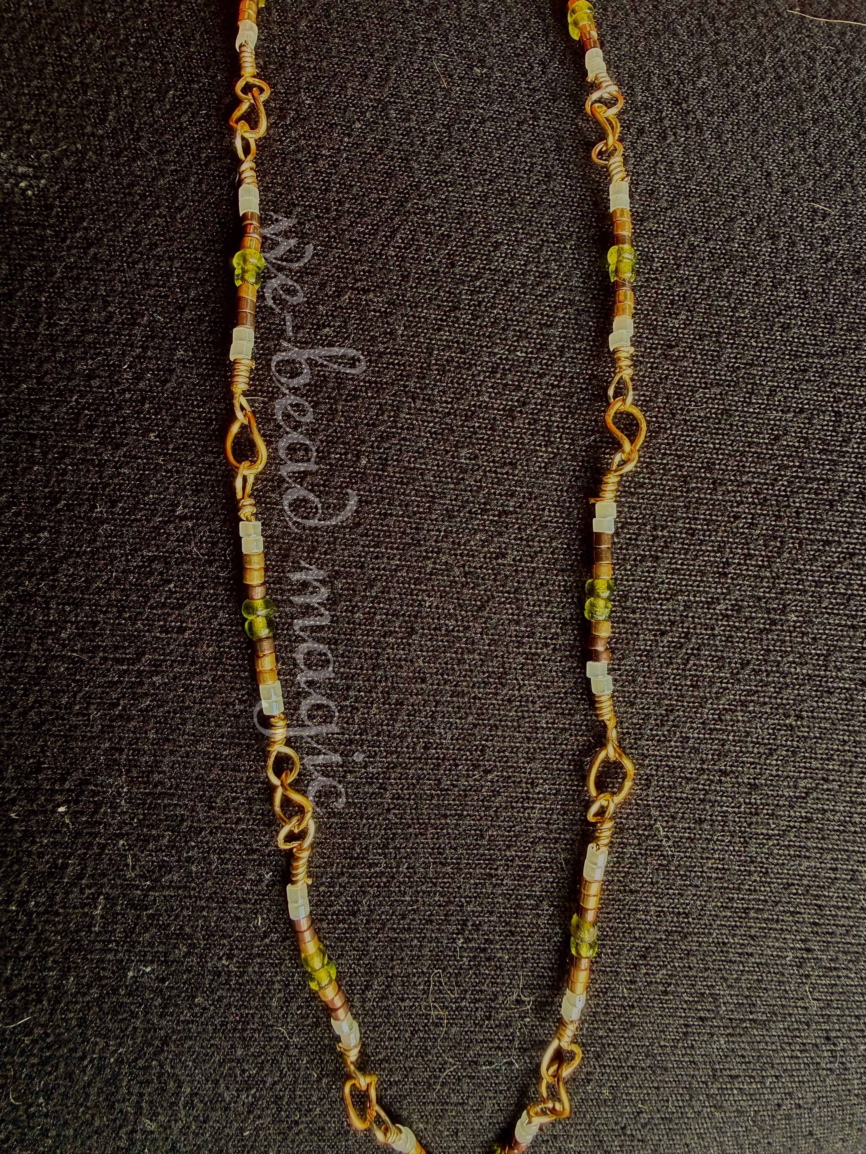 Zoisite and Tigers eye necklace