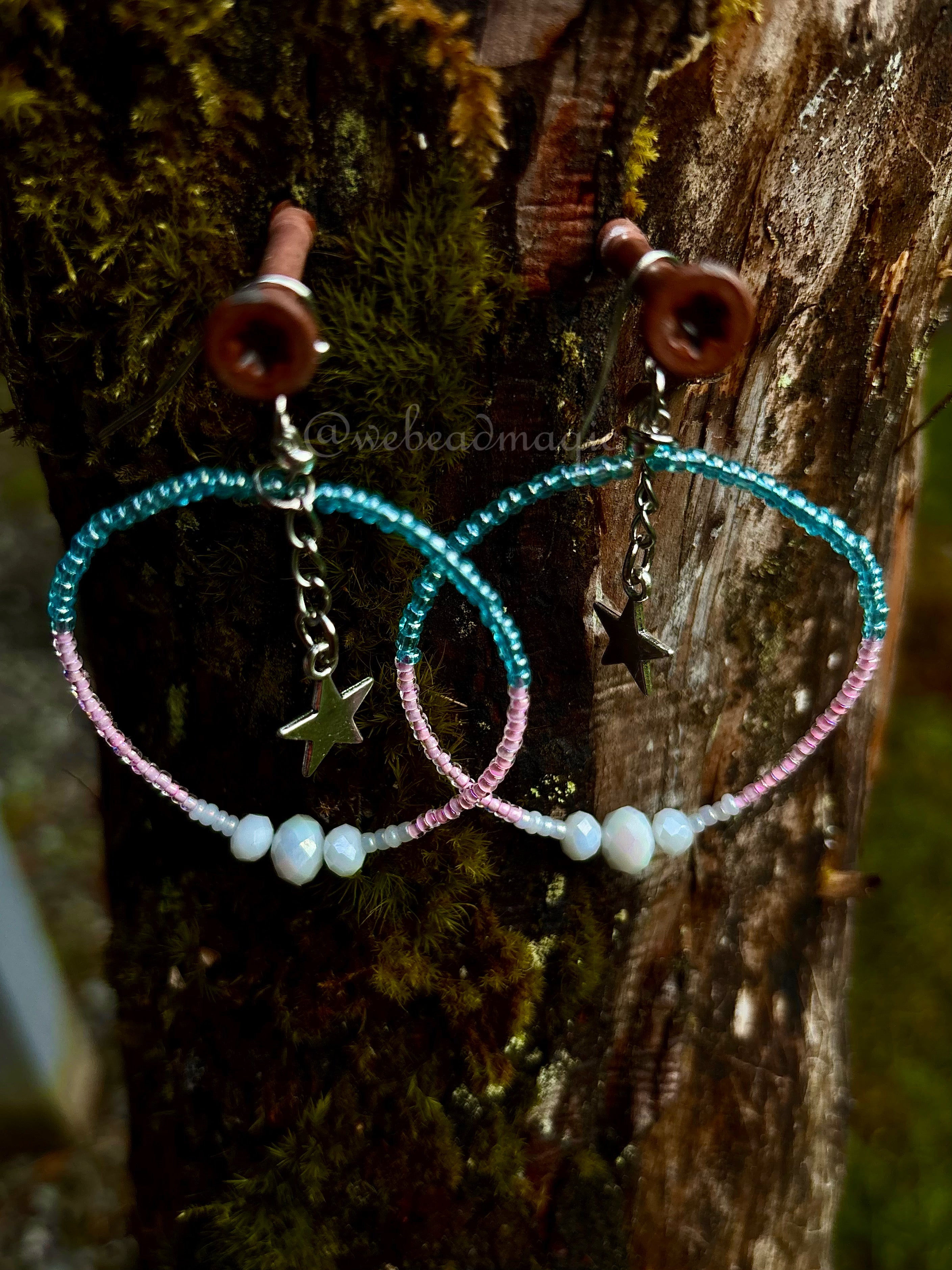 Trans pride earrings